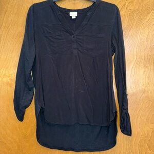 Women’s used black long sleeve t shirt size S
